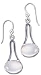 Solid Sterling Silver Moonstone Earrings Aproximately 1 3/4" Long