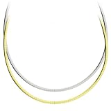 Gold Over Silver Omega Chain Necklace