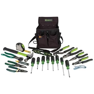 Greenlee 0159-23 Journeyman's Tool Kit, Metric, 21 Piece by 