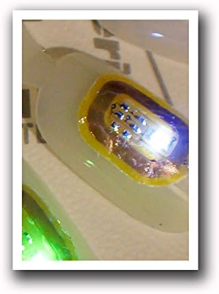 NFC Nail Art Stickers LED Light Flash Phone Scintillation 7 Bright Colors (White)