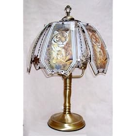 6-Panel Antique Brass Touch Lamp - Tiger Cub by Lifestyle Lighting