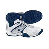 Men's Wilson Trance II Tennis Shoe-White/Navy/Silver