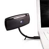USB Laptop Speakers - Portable, Compact, Travel Notebook Speaker for PC and Mac - B-Flex X-Bass Hi-Fi Stereo USB Laptop Speaker - Black ~ JLAB