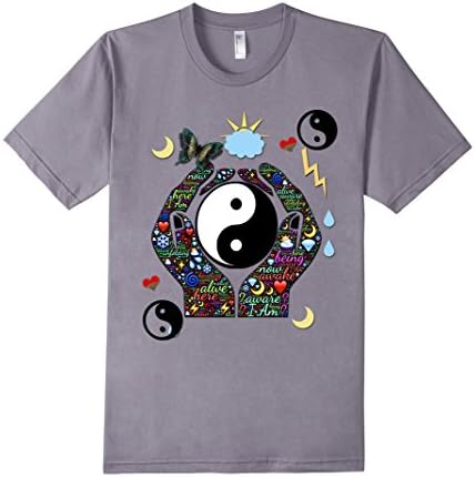 Men's Yin and Yang Peace Party Medium Slate