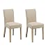 2 Alma Cream Fabric Dining Chairs