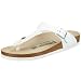 Birkenstock Gizeh 43731, Unisex - Erwachsene Sandalen/Zehentrenner aus Birko-Flor, Weiss (Weiss), EU 42 (normal)