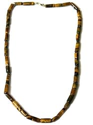 Tiger's Eye Necklace India Gemstone Jewelry 17 inches