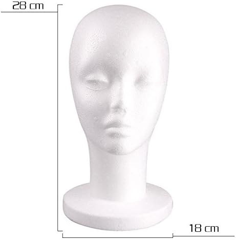 GALLOPJOY Novelty Shining Attractive 1pc Best Tool For Display Show White Female Styrofoam Mannequin Manikin Head Model for Show