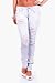 LIGHT BLUE DENIM DISTRESSED STYLE SKINNY LEG JEANS