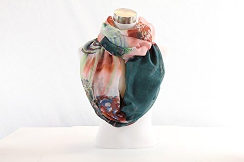 Sprinkles and Cake Pop Confection Multi Color Print Womens Ladies Infinity Loop Scarf Teal/peach