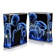 Fluorescence Blue Design Protector Skin Decal Sticker for Xbox 360 S Game Console Full Body