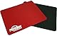 2x Mouse Mats / Pads Quality Plain thin Fabric - Red and Black