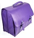 Lucrin - Purple leather Soft briefcase 2 compartments