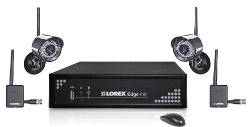 wireless security systems Lorex EDGE mini DVR Security System 2 Digital Wireless Cameras (Black)