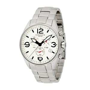 Torgoen Swiss Men’s Stainless Steel White Dial Chronograph Watch #T16202