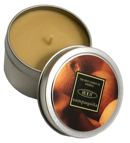 Root Travel Candle, Sampaquita Fragrance, 4-Ounce Tin (Pack of 6) by Root