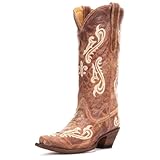 Corral Women's Tan Brown Cortez/Cream Fleur de Lis Boot - R1974