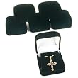 6 Black Flocked Earring Pendant Jewelry Gift Boxes