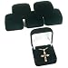 6 Black Flocked Earring Pendant Jewelry Gift Boxes
