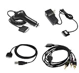Buy 4.5 Feet AV (Audio Video) RCA Cable + USB Data Cable + Car + Home Travel Charger... by Bargaincell