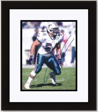 Zach Thomas Autographed/Hand Signed Miami Dolphins 8x10 Photo - Custom Framed