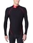 Under Armour Herren Longsleeve CG Compression Team Mock, black;red;white, XL, 1216480-001