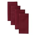 Classic Home Basketweave Napkins Set of 4 - Red (20x20")