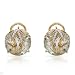 Earrings With 12.30ctw Precious Stones - Genuine Amethysts and Clean Diamonds Made in 14K Yellow Gold. Total item weight 7.1g Length 14mm