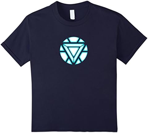 Kids Iron Arc Reactor Man Tshirt 8 Navy
