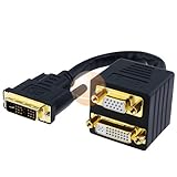 Premium DVI female to DVI / VGA male Splitter fits Sony PS3