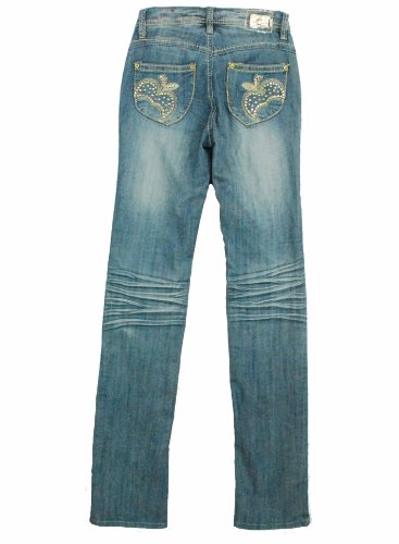 Apple Bottom Junior's Slim Boot Cut Jean,Sea Side Wash,1/2