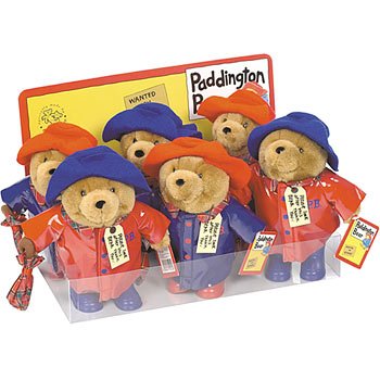 Childrens Toyshop  Toys : Small Paddington Bear 19cm with Raincoat Red Coat Blue Hat
