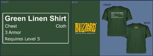 Cover image : World of Warcraft Green Linen Shirt T-Shirt