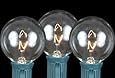 Novelty Lights, Inc. G-50-CL Globe Shaped Christmas Replacement Bulbs, Clear, E17/C9 Intermediate Base, 7 Watt, 25 Pack