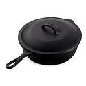 Lodge Logic 3-Quart Covered Chicken Fryer, Black