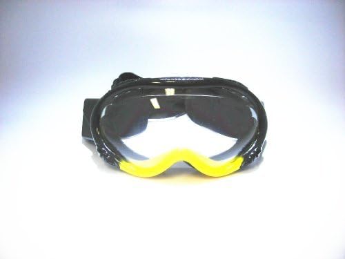 LASM Adult Adjustable Anti-Fog Pro Graphic Frame / O-Frame MX Goggle With Clear Lens & Tint Lens For Motocross MX Dirt Bike ATV Off-Road & Anti-fog Outdoor Sport Winter Skiing Skating Snowmobile Snowboard (Clear Lens, Yellow)