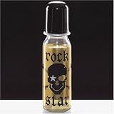 Rock Star Baby Flasche mit Sauger SKULL BIG schwarz