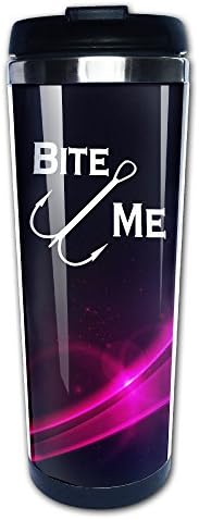 Bite Me Fish Hook Fishing Funny Personality Fishing Fans Coffee Thermos Tumblers Travel Mugs Coffee Mugs
