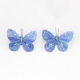 Lot de 2 papillons Plumea Bleu