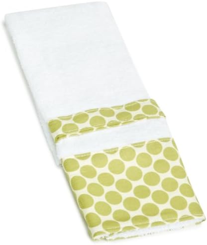 Missy MadeWell Hang Tight Towel, Terry White with Green Dots