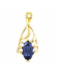 14K Yellow Gold Marquise Cut Tanzanite Pendant -- LIFETIME WARRANTY