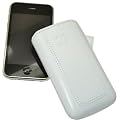 Suncase Ledertasche (Lasche mit R�ckzugfunktion) f�r iPhone 3G / 3GS Wei�