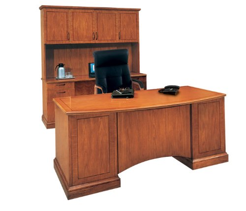 Buy Cheap Belmont Executive Office Grouping Black Leather/Sunset Cherry