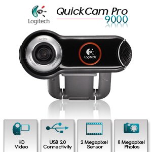 Logitech Pro 9000 PC Internet Camera Webcam with 2.0-Megapixel Video Resolution and Carl Zeiss Lens Optics