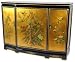 Fine Asian Furniture & D&eacute;cor - 40" Ming Black Lacquer & Gold Leaf Slant Front Cabinet