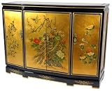 Fine Asian Furniture & D&eacute;cor - 40" Ming Black Lacquer & Gold Leaf Slant Front Cabinet