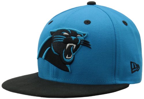 NFL Carolina Panthers Two Tone 59Fifty Fitted Cap, Blue/Black, 7 1/2