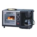 Sunpentown 3-in-1 Breakfast Maker - Stainless Steel/ Black