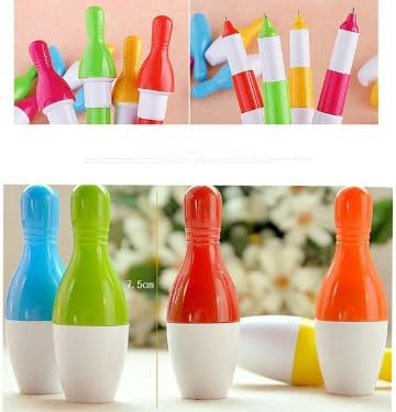 12Pcs Novelty Bowling Ball-point Pens Cartoon Student Gift Office Stationery