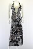 Nouvelle - Halter Crochet Neck Maxi Dress with Tie Back - Black - Size 12 - 26